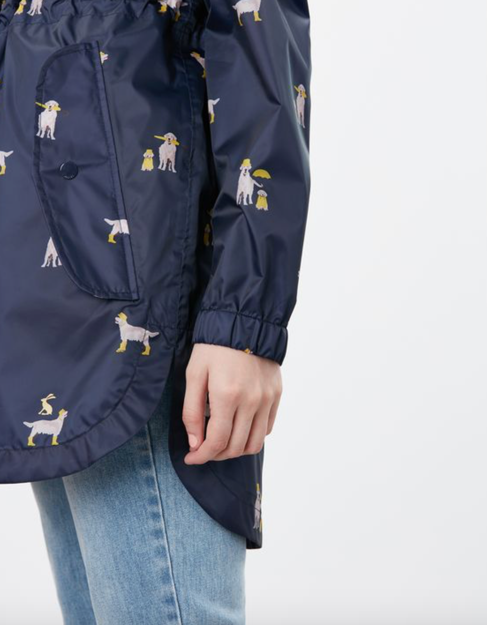 Golightly Packable Waterproof jacket - Navy Dogs