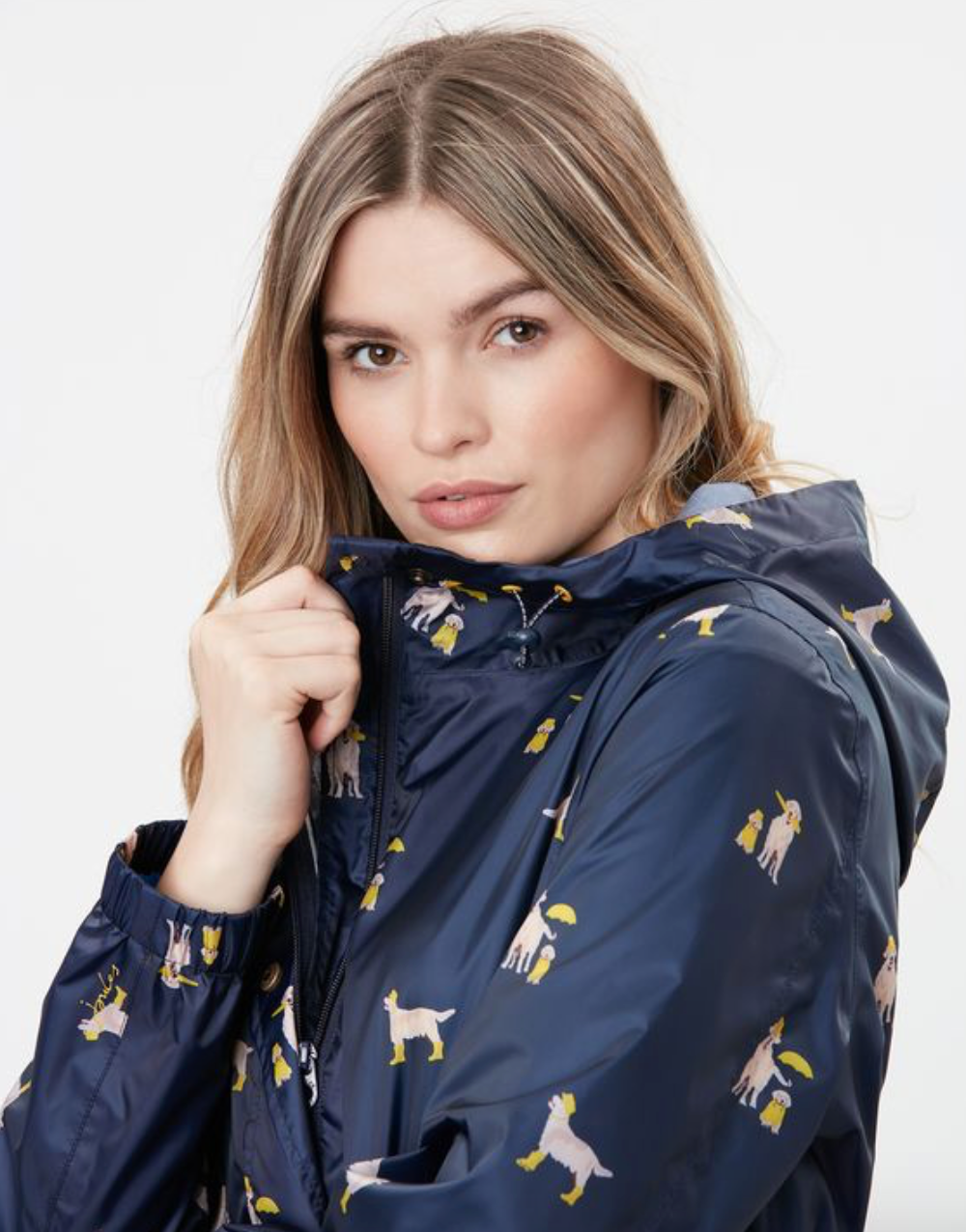 Golightly Packable Waterproof jacket - Navy Dogs