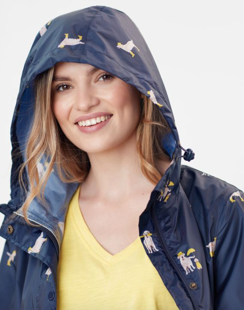 Golightly Packable Waterproof jacket - Navy Dogs