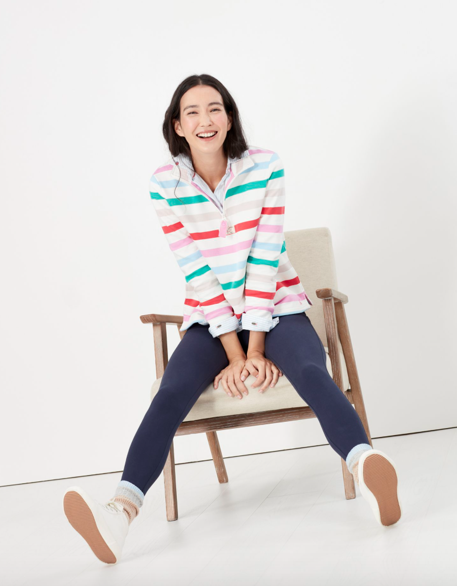 Women's Pip Sweatshirt - Cream Multi Stripe