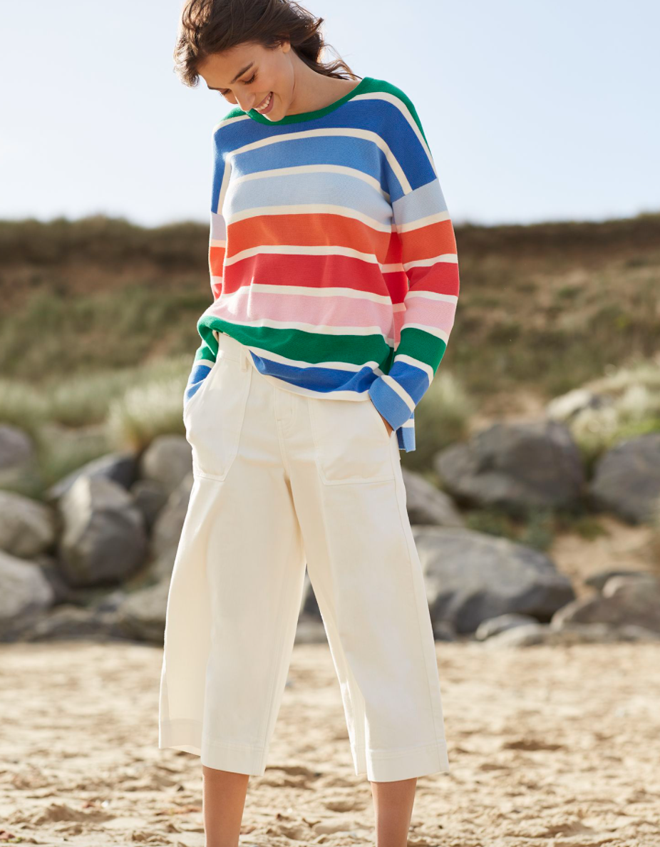 Joules - Women's Uma Milano stitch Jumper - Multi Stripe