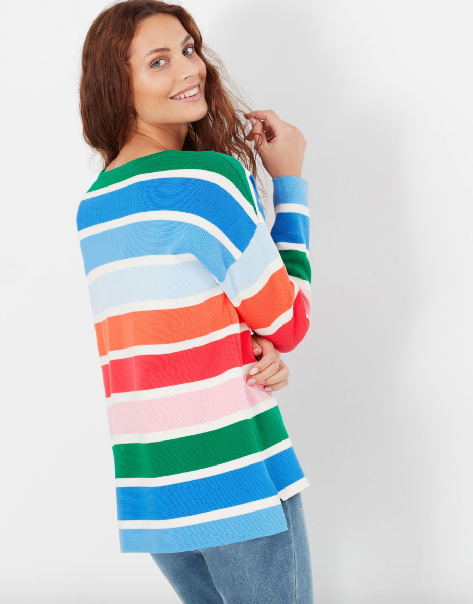 Joules - Women's Uma Milano stitch Jumper - Multi Stripe
