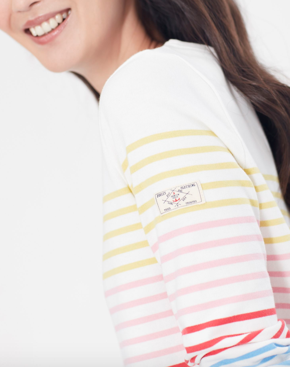Joules - Women's Harbour Long Sleeve - Multi Colour Stripe