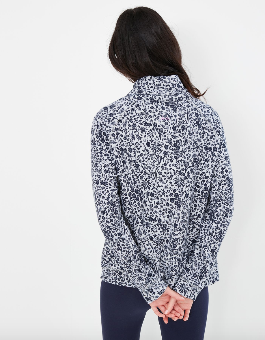 Nadia Print Funnel Neck Sweater in Marl Ditsy