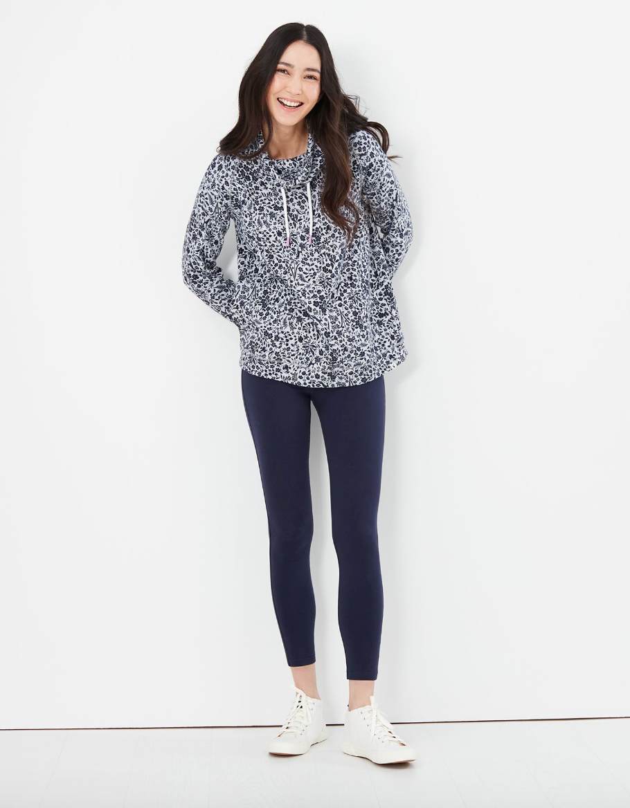 Nadia Print Funnel Neck Sweater in Marl Ditsy