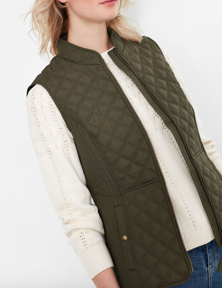 Minx Quilted Gilet - Grape Leaf