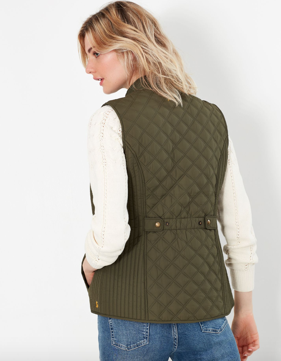 Minx Quilted Gilet - Grape Leaf