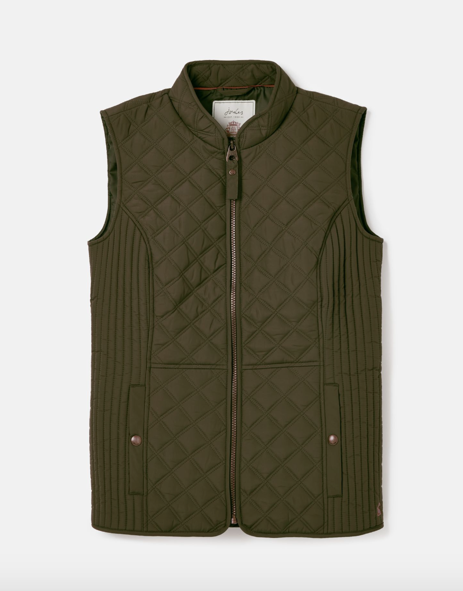 Minx Quilted Gilet - Grape Leaf