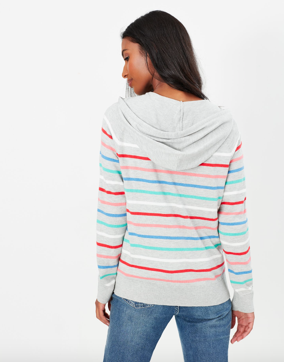 Women's Witham Stripe Hooded Sweatshirt - Grey Multi Stripe