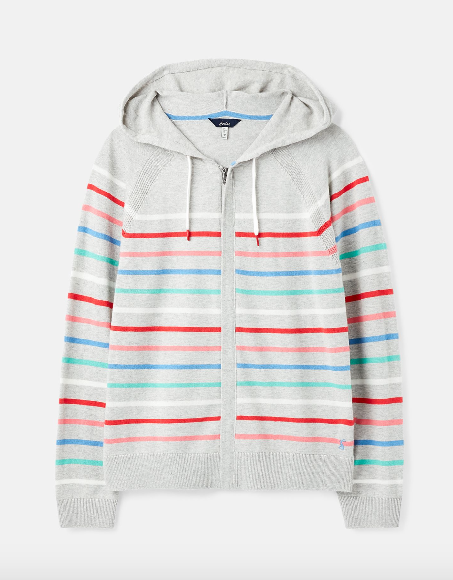 Women's Witham Stripe Hooded Sweatshirt - Grey Multi Stripe