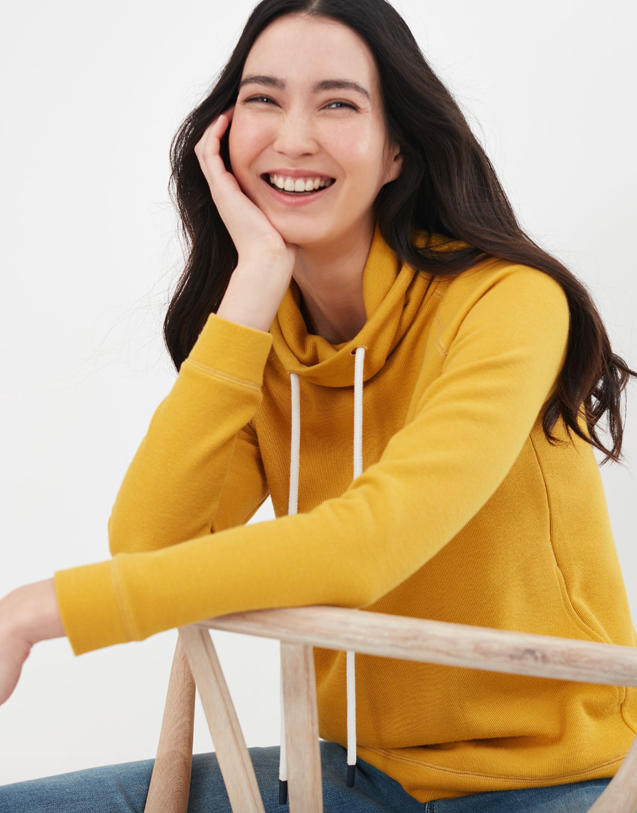 Joules - Women's Nadia Ribbed Sweatshirt - Antique Gold