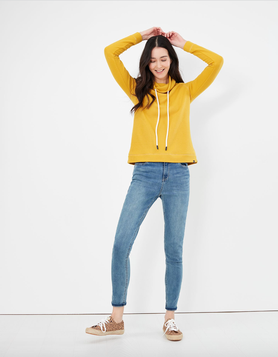 Joules - Women's Nadia Ribbed Sweatshirt - Antique Gold