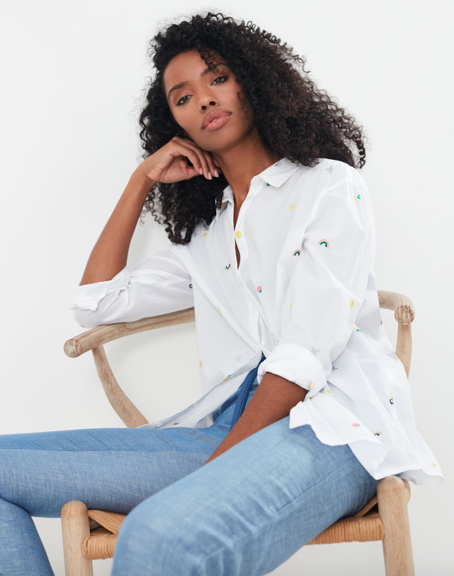 Joules - Women's Casual Cotton Shirt - Chalk