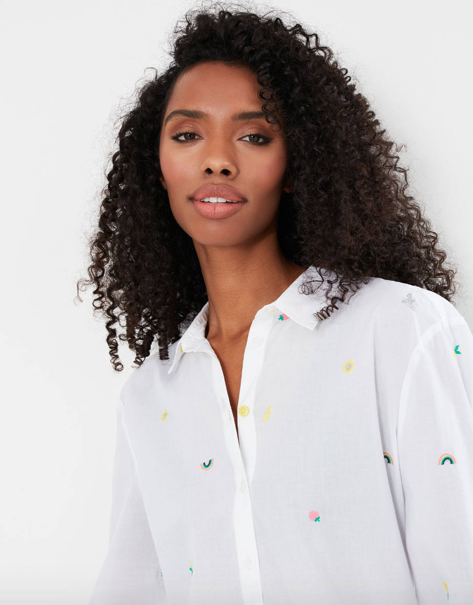Joules - Women's Casual Cotton Shirt - Chalk