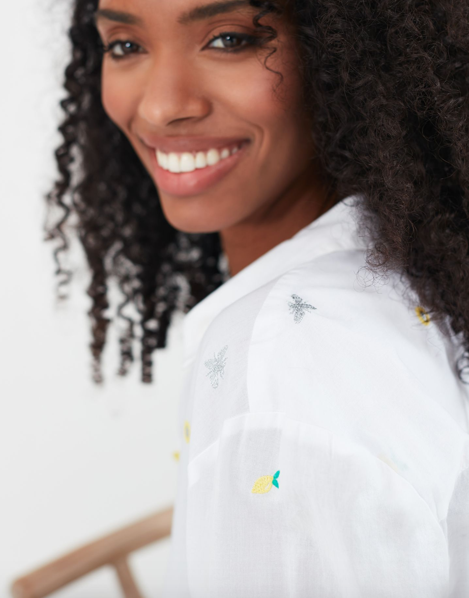 Joules - Women's Casual Cotton Shirt - Chalk