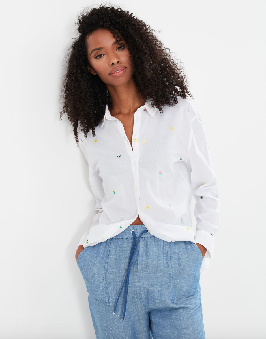 Joules - Women's Casual Cotton Shirt - Chalk
