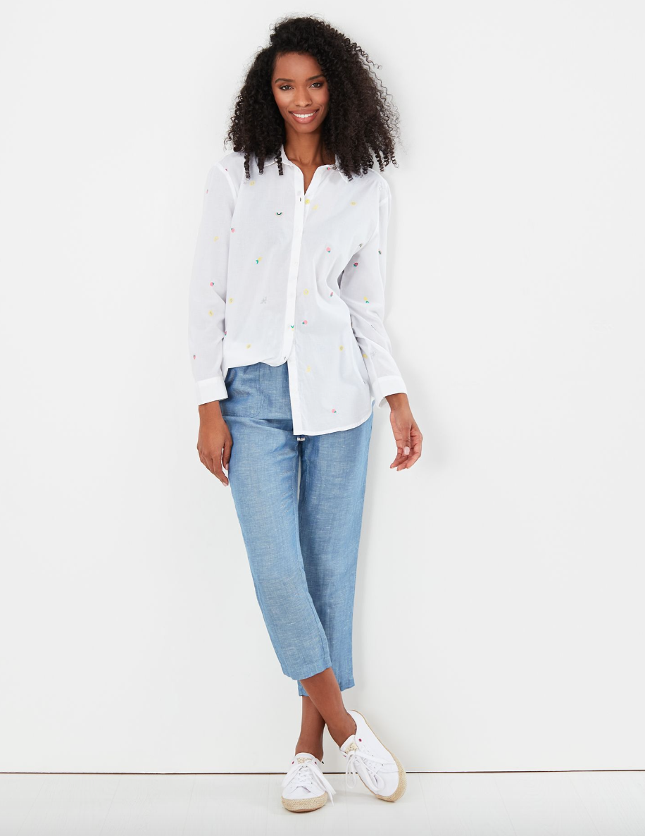 Joules - Women's Casual Cotton Shirt - Chalk
