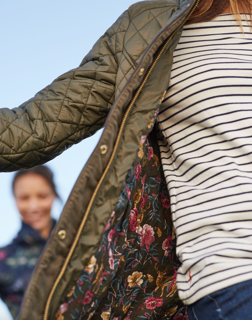 Joules - Women's Newdale Quilted Jacket - Grape Leaf