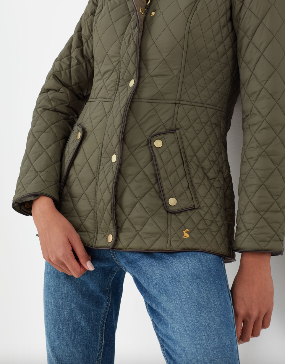 Joules - Women's Newdale Quilted Jacket - Grape Leaf