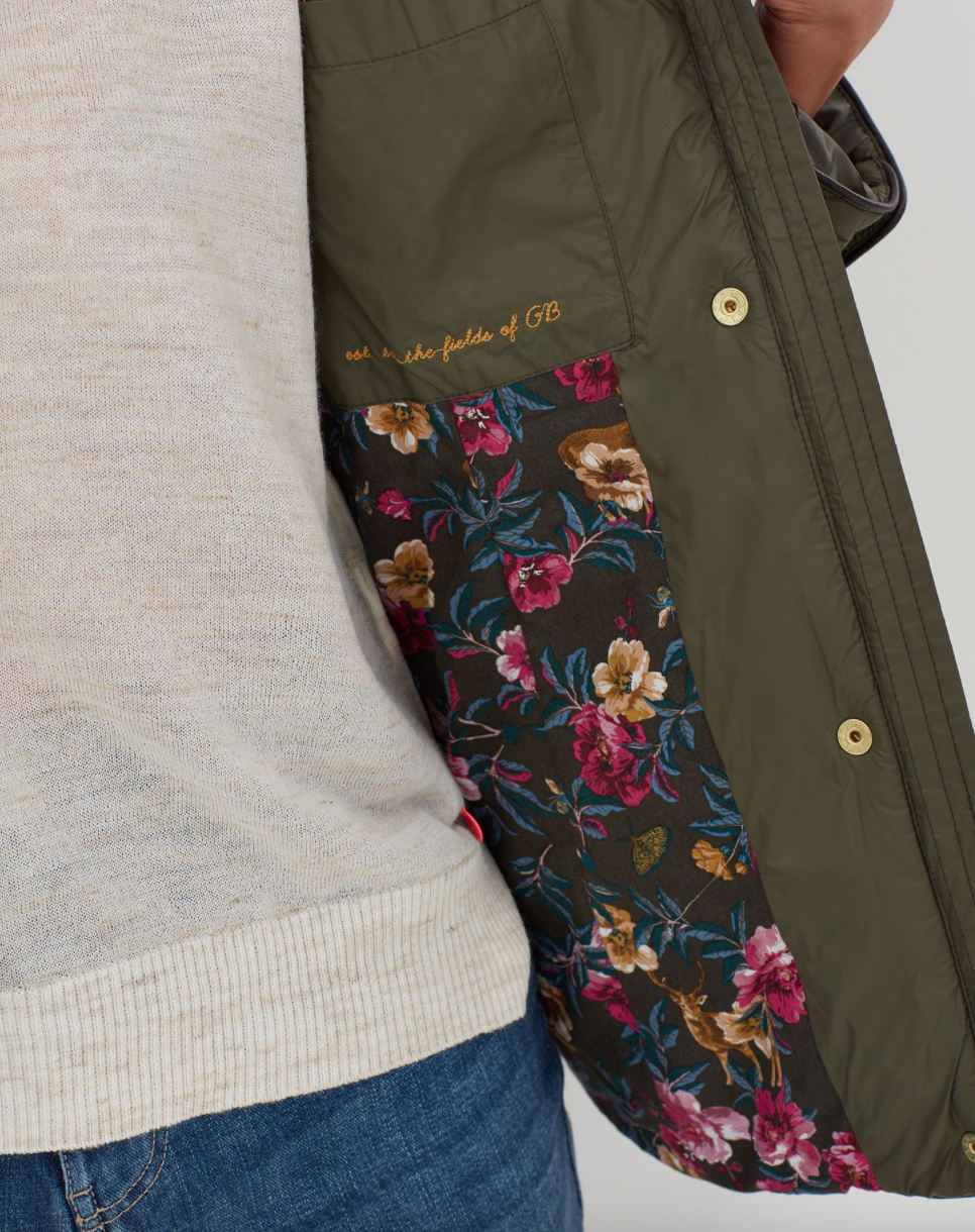 Joules - Women's Newdale Quilted Jacket - Grape Leaf