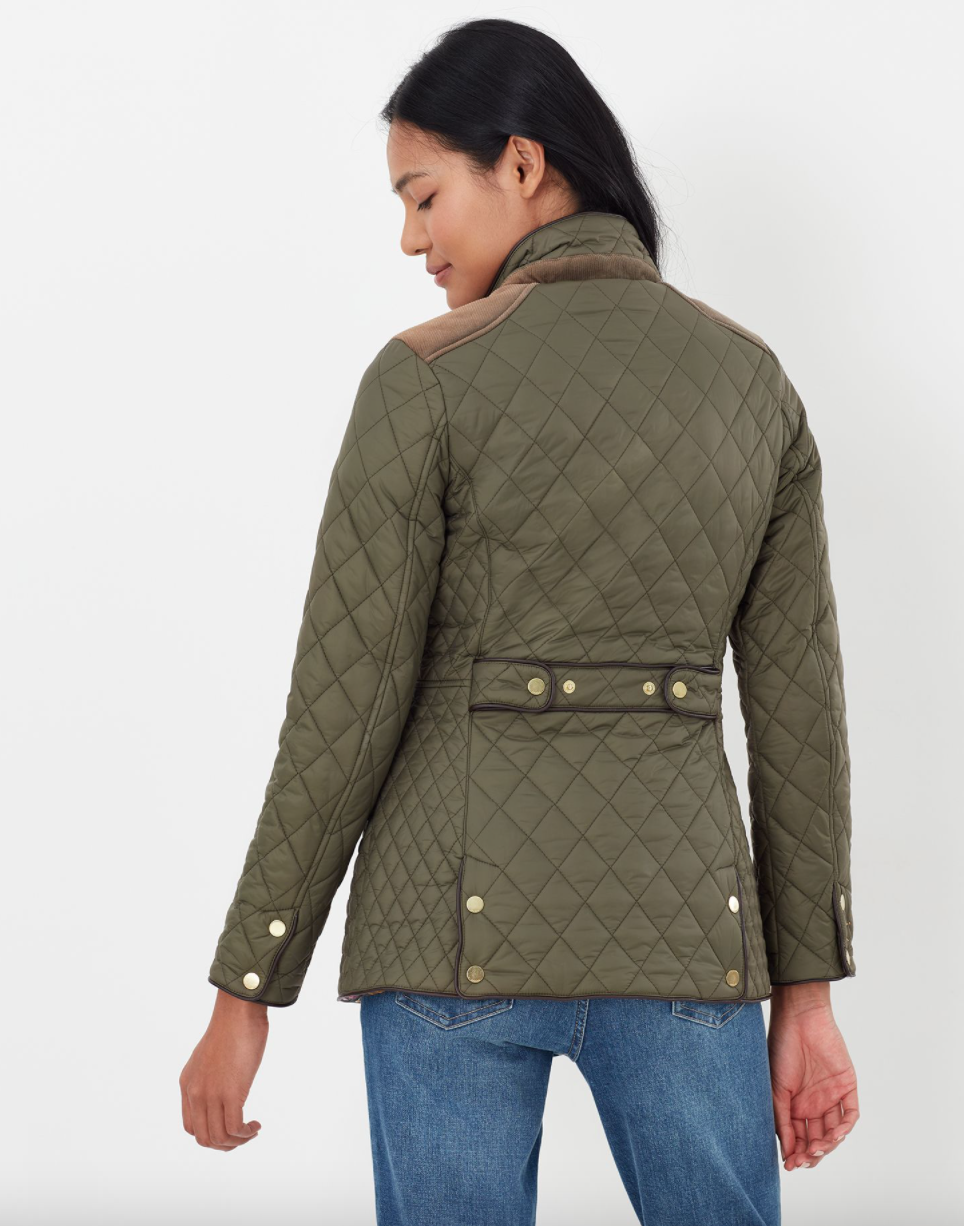 Joules - Women's Newdale Quilted Jacket - Grape Leaf