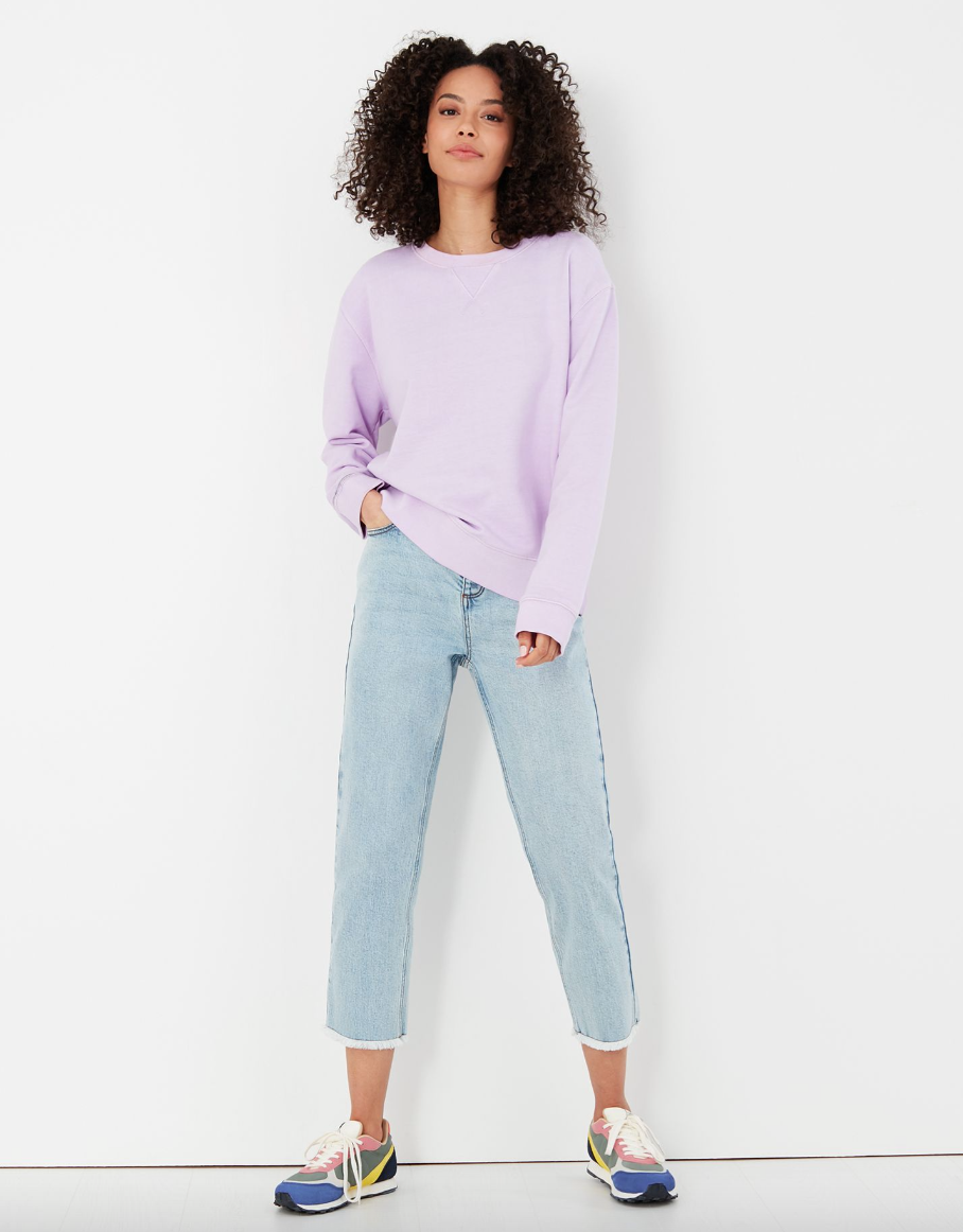 Joules - Women's Monique Crew Neck Sweatshirt - Mid Purple