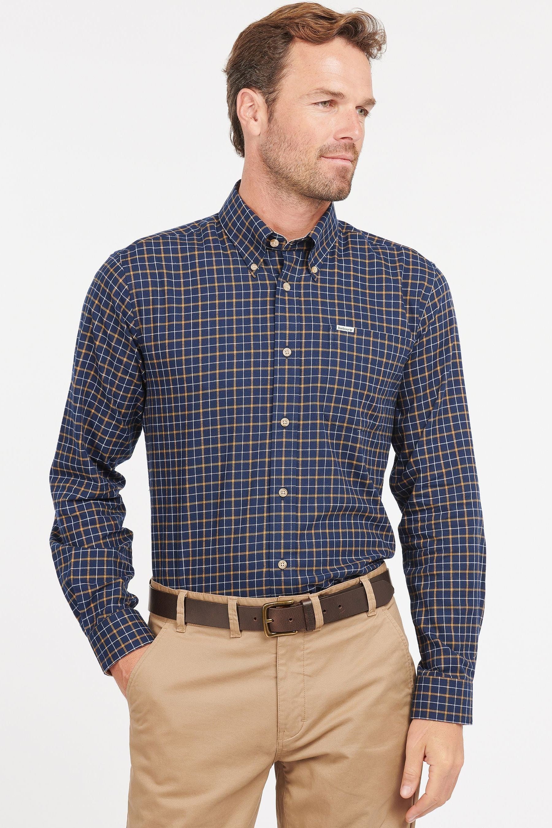 Men's Bank Shirt -  Navy