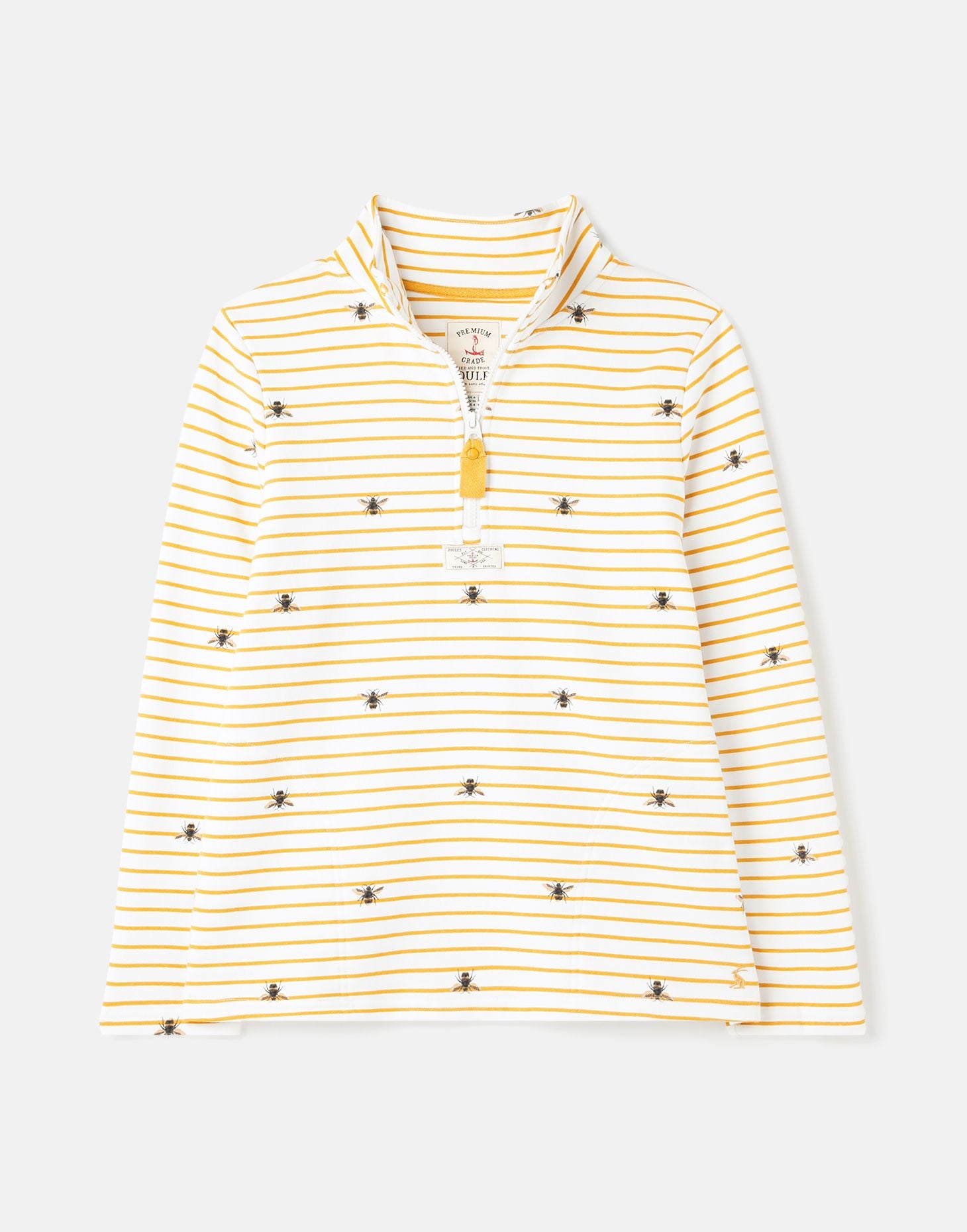 Pip Print Print Casual Half Zip Sweatshirt - Yellow Stripe Bee