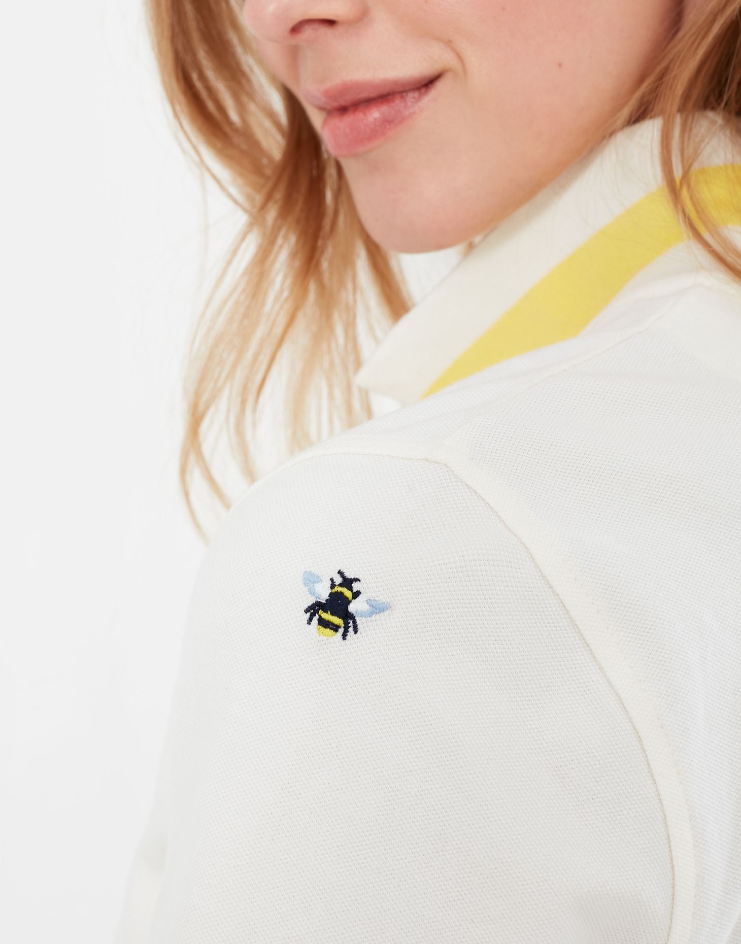 Women's Pippa Embroidered Polo Shirt - Cream Bee