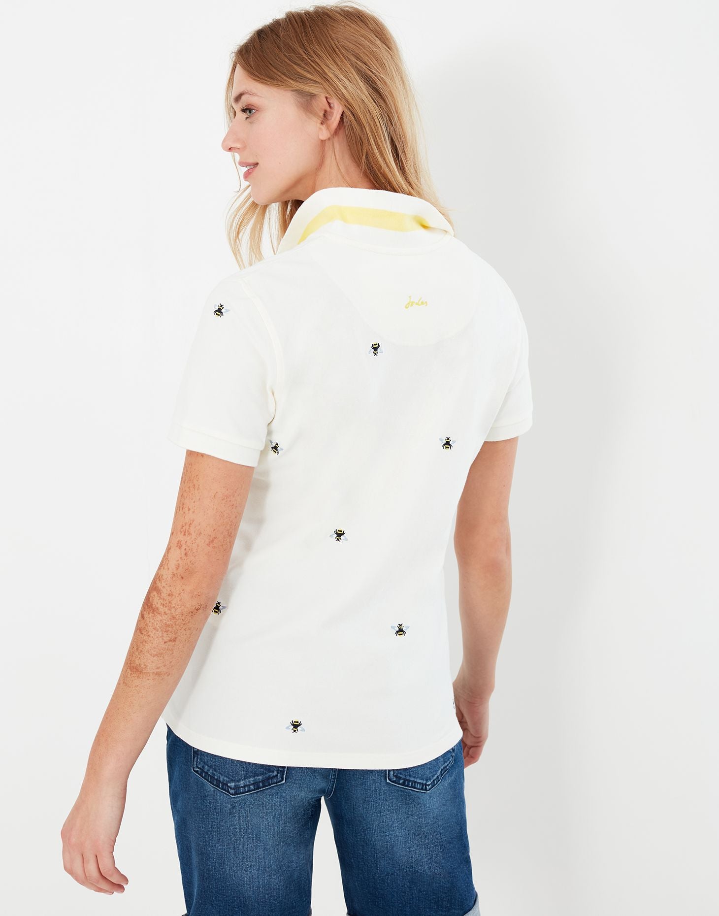 Women's Pippa Embroidered Polo Shirt - Cream Bee