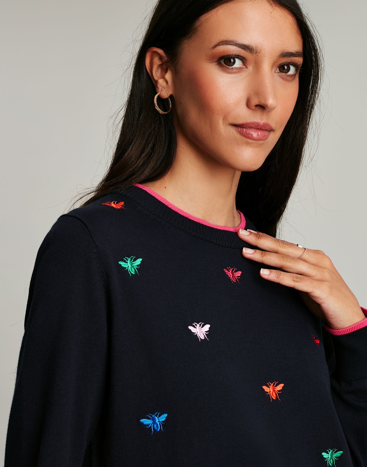 Women's Mariella Intarsia Jumper - Navy Bee