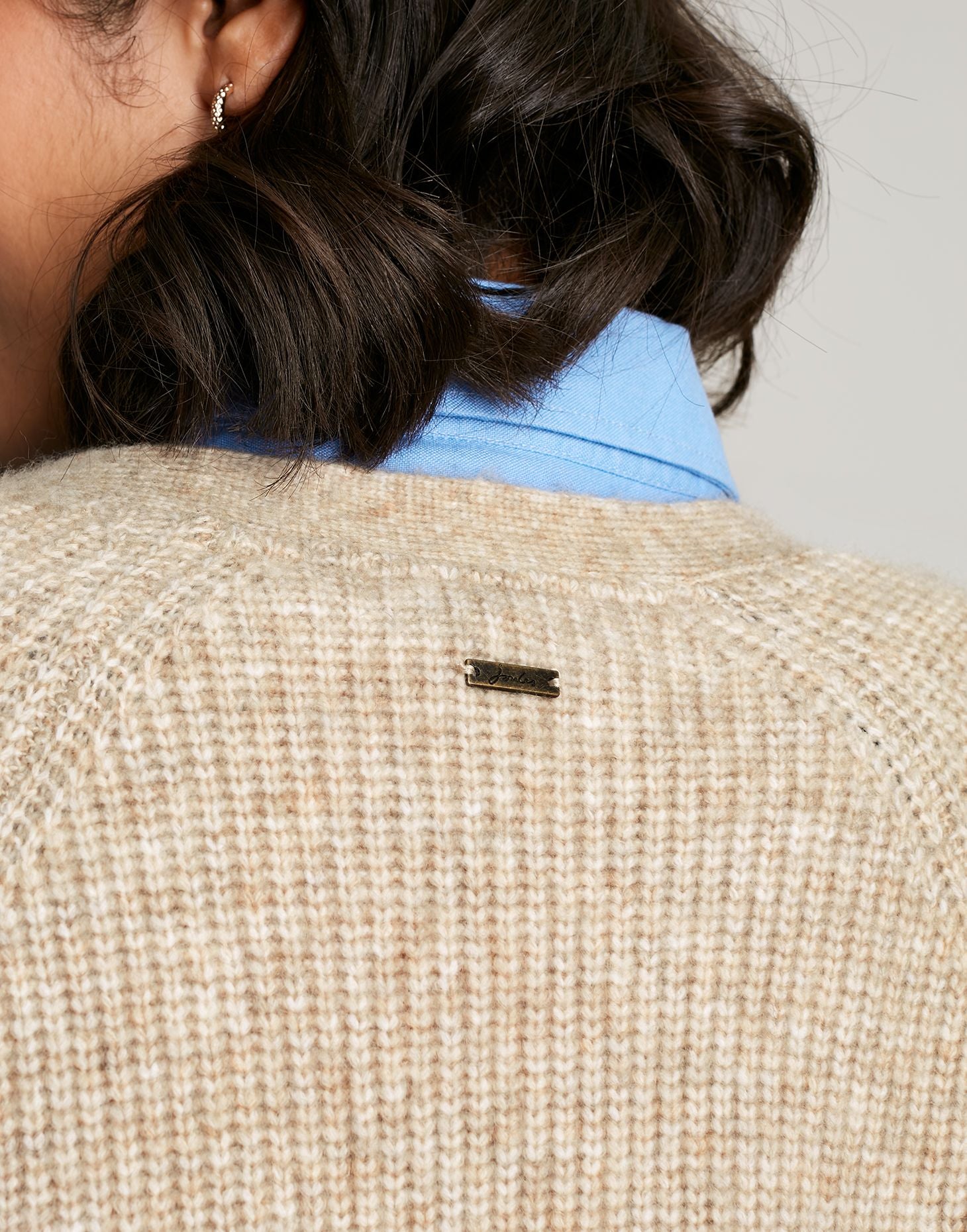 Florence Longline Cable Raglan Cardigan - Oat