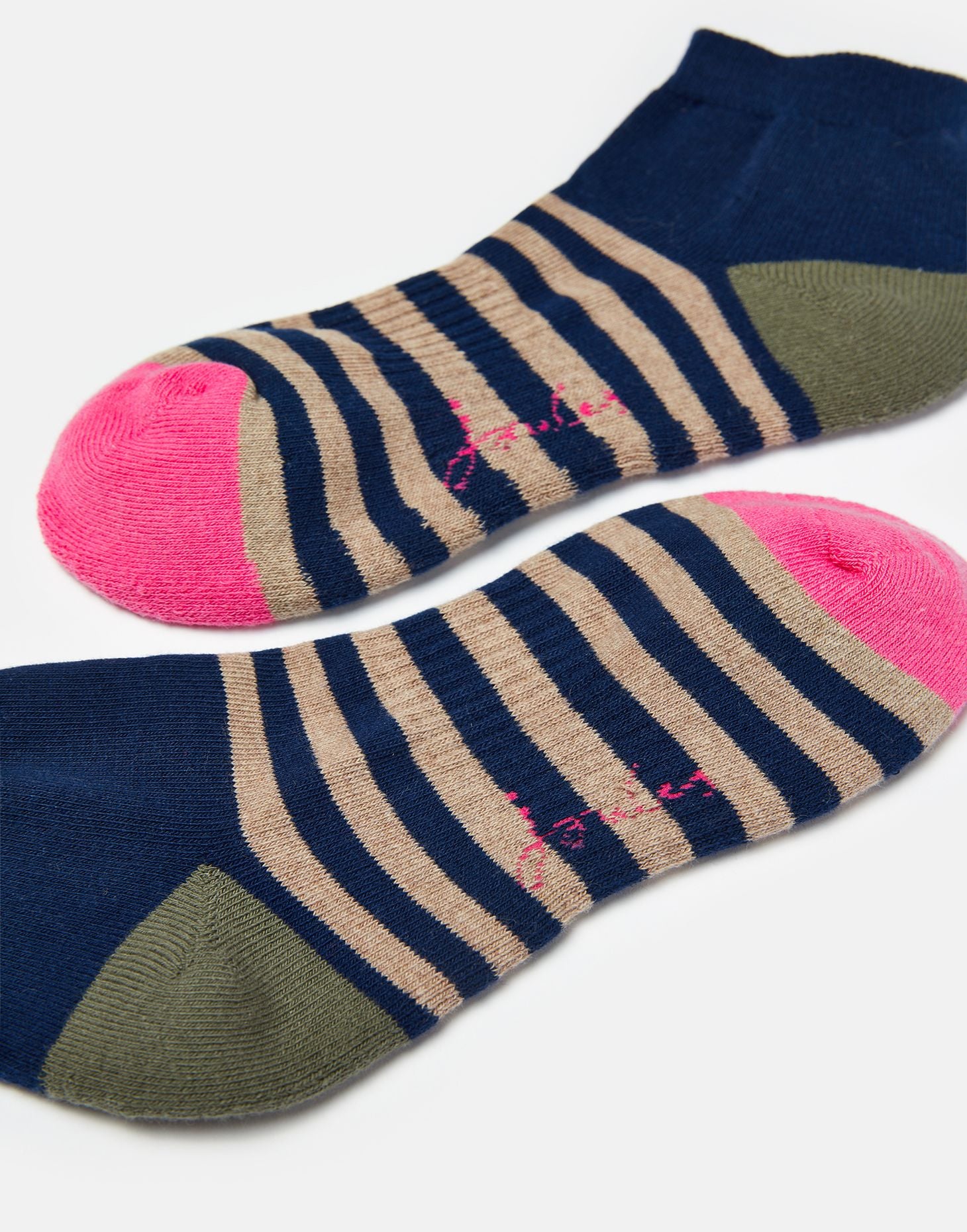 Chedworth Trainer Socks - Navy Stripe