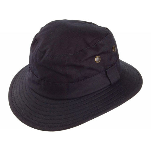 Failsworth waxed fishermans hat in navy
