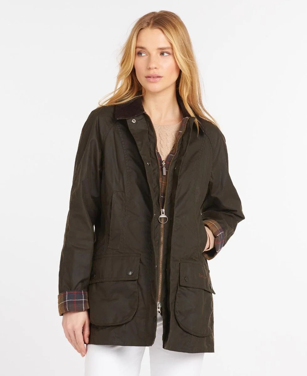 Women s Classic Beadnell Wax Jacket Olive