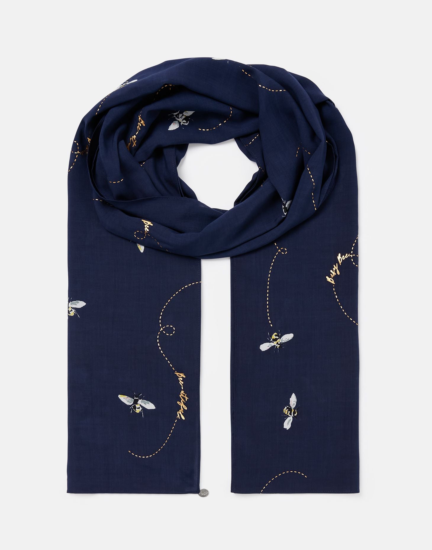 Conway Printed Scarf Navy Bee