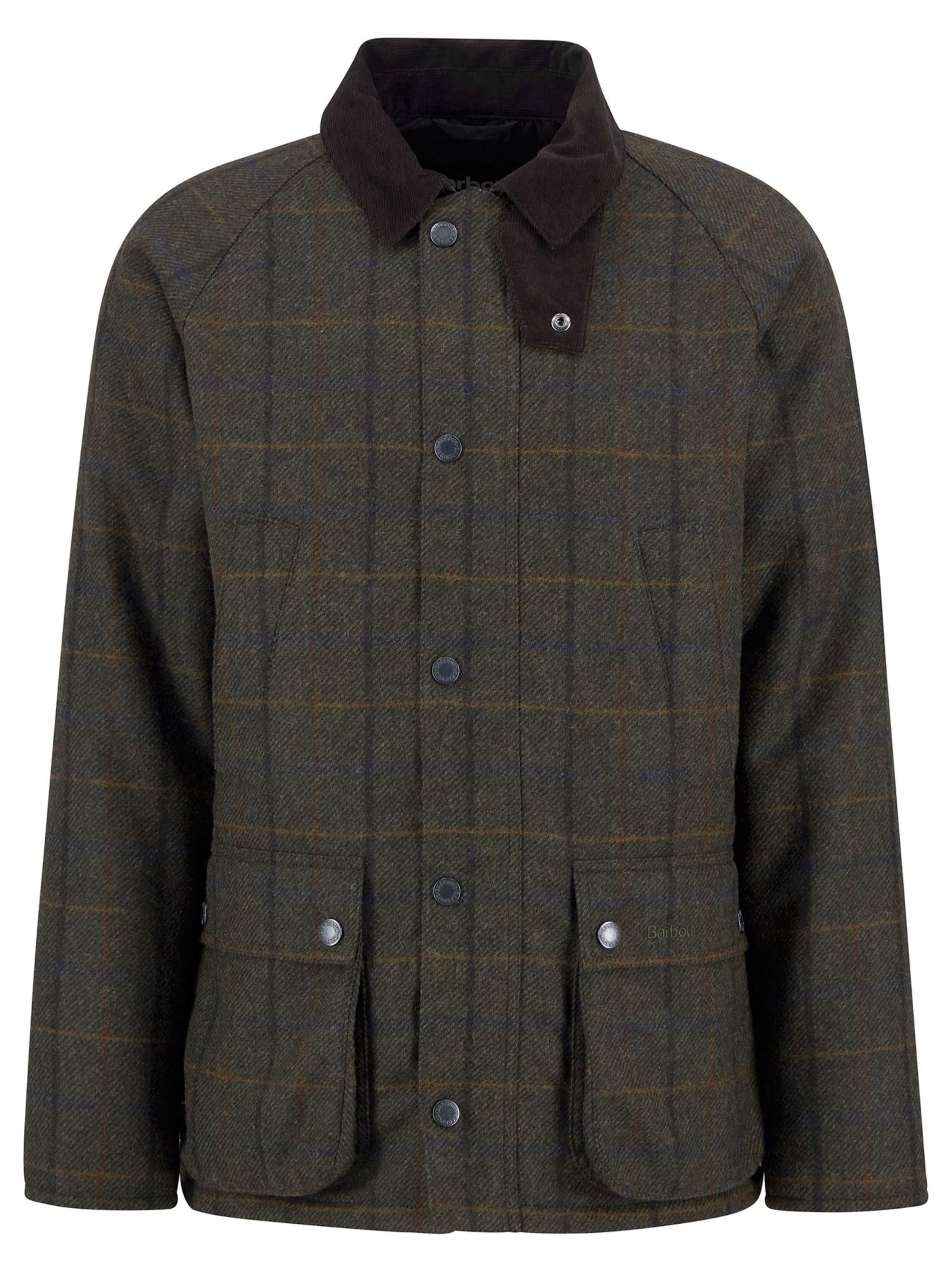 Bedale Check Wool Jacket - Brown