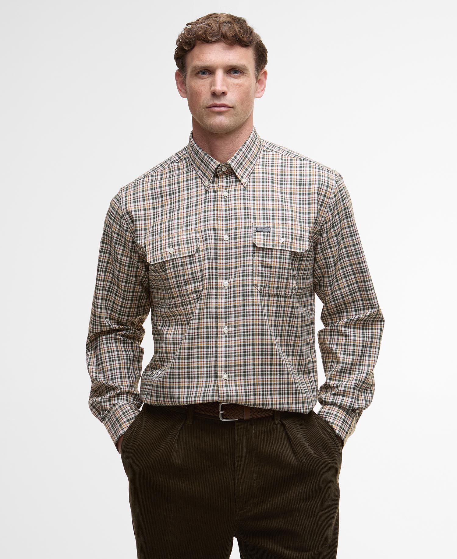 Panwell Thermo-Weave Checked Shirt - Olive