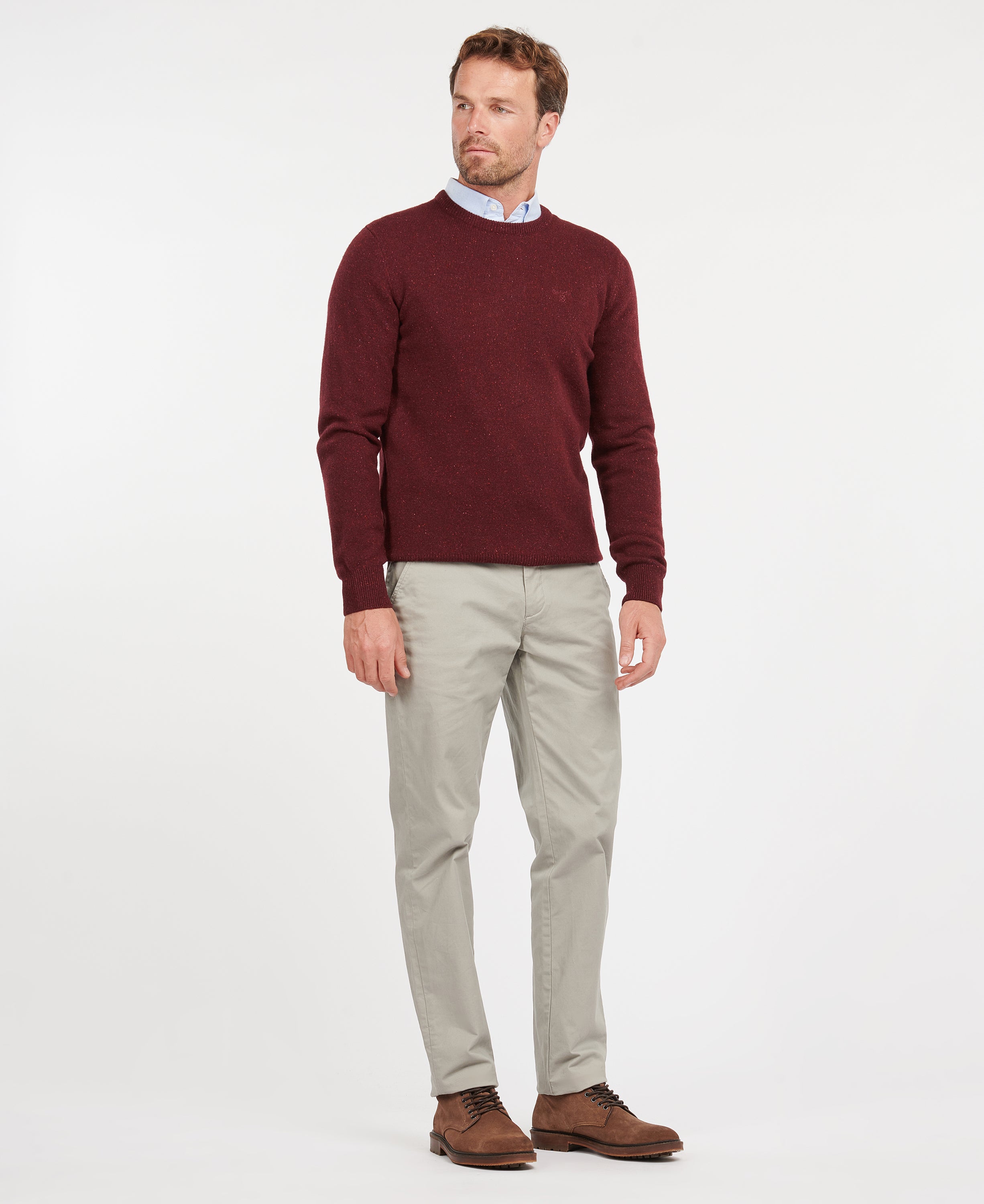 Essential Tisbury Crew-Neck Jumper - Ruby