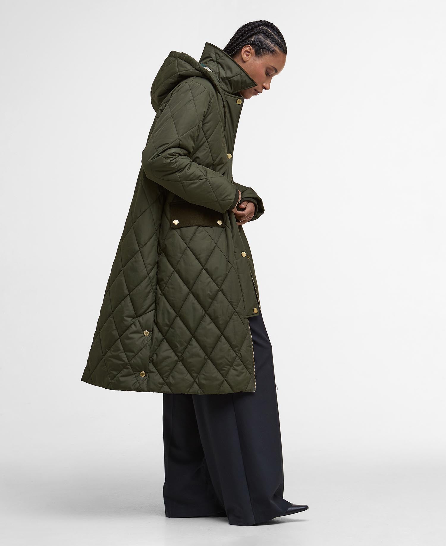 Meredith Quilted Jacket - Olive/Ancient Tartan