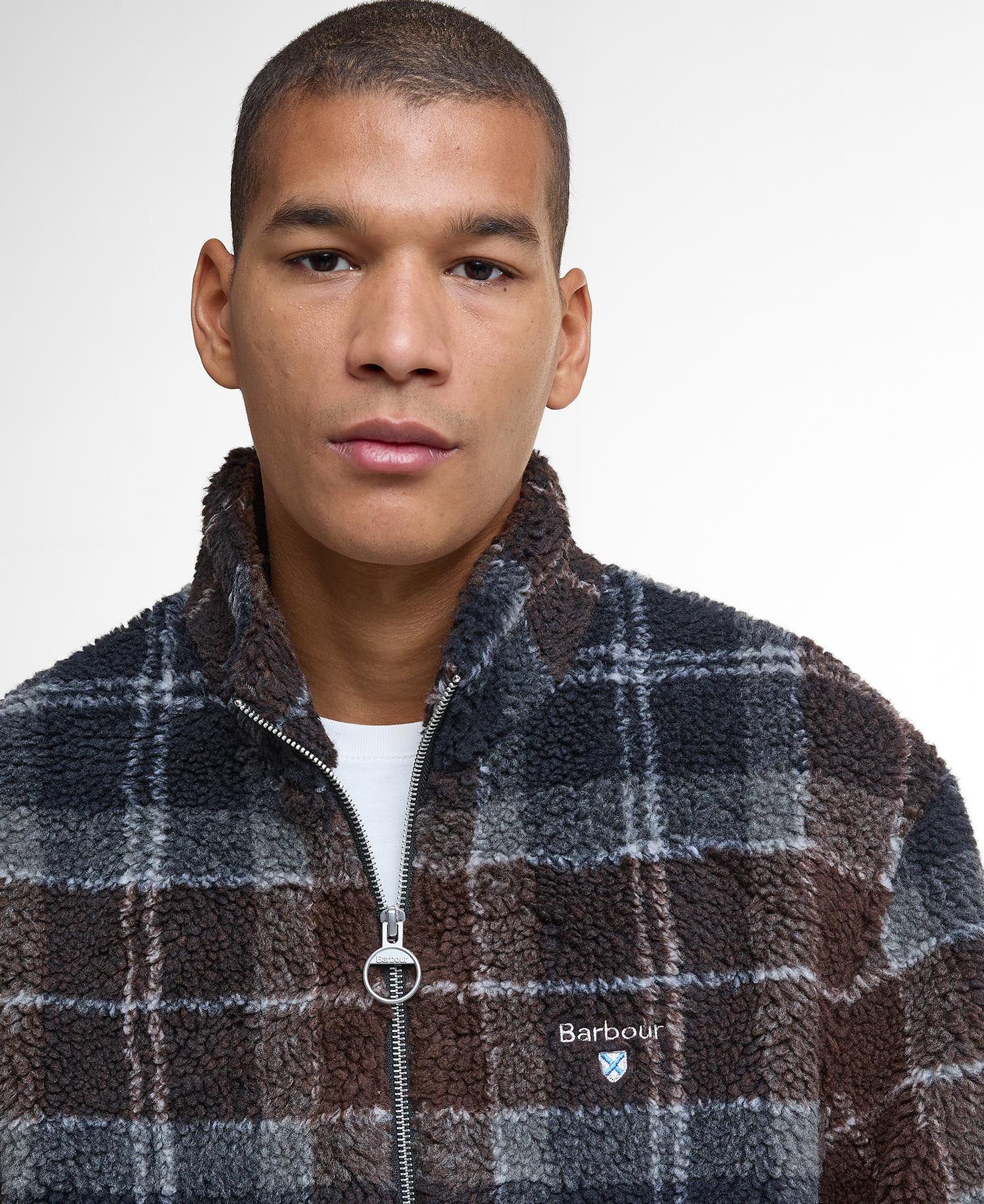 Tartan Sherpa Fleece - Midnight Oak Tartan