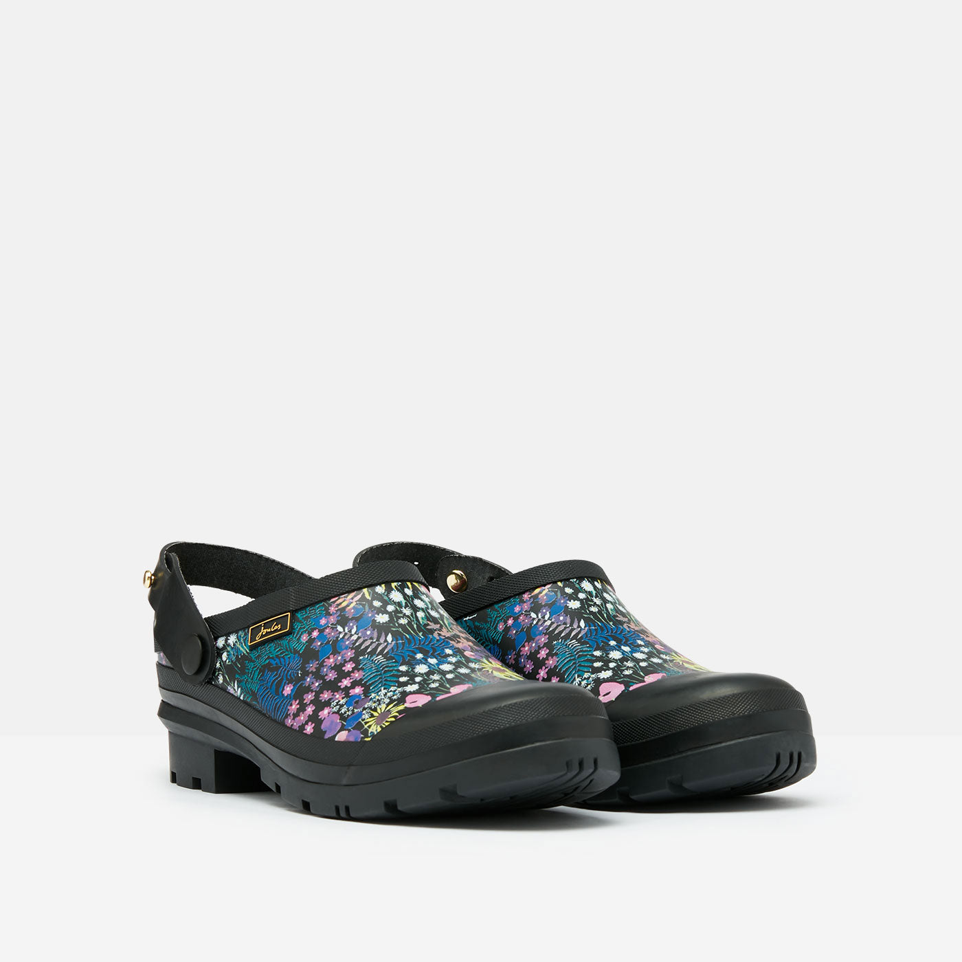 Women's Welly Clog - Black Ditsy