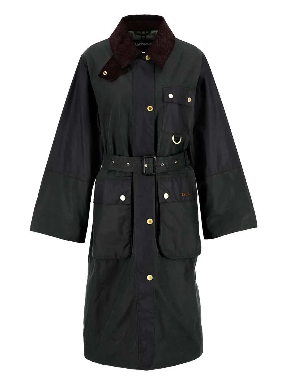 Milda Waxed Trench Coat - Fern/Sage/Ancient Tartan