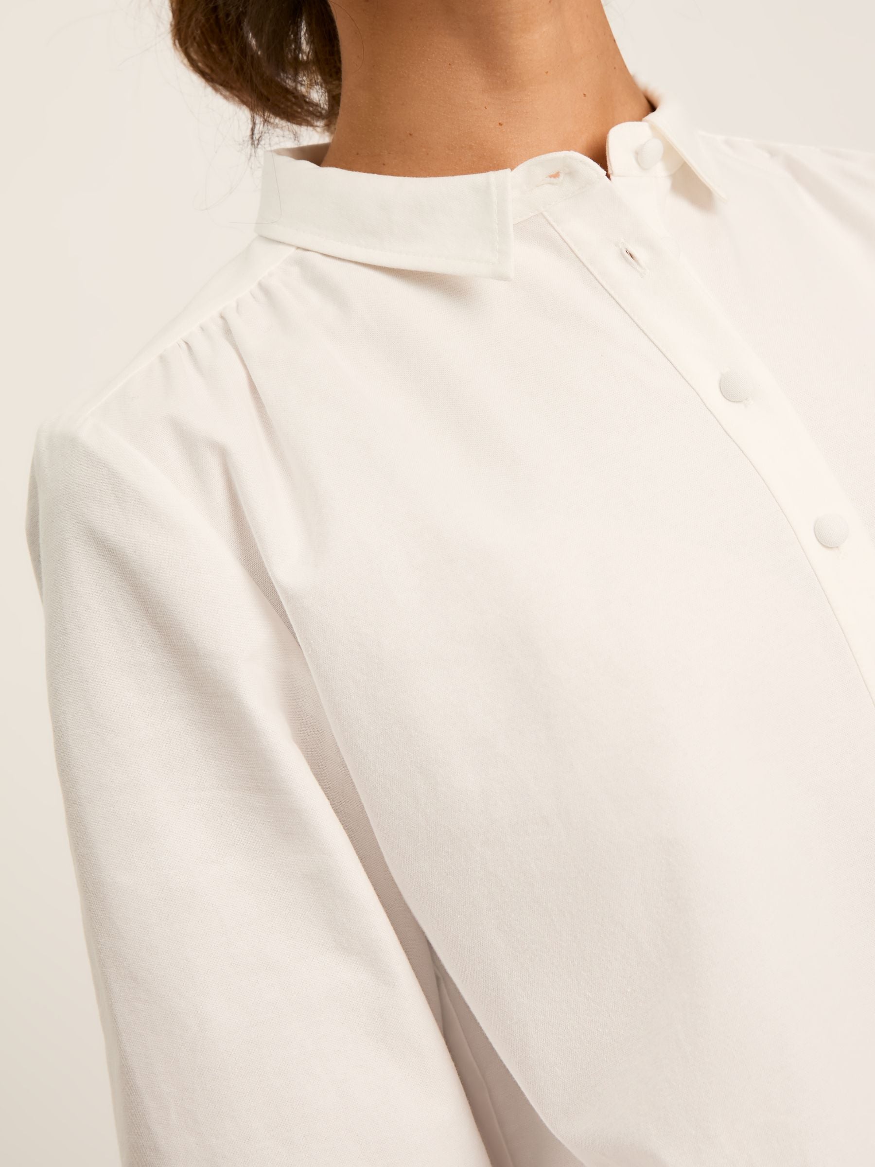 Marlowe White Dress with Shirt/ Nehru Collar