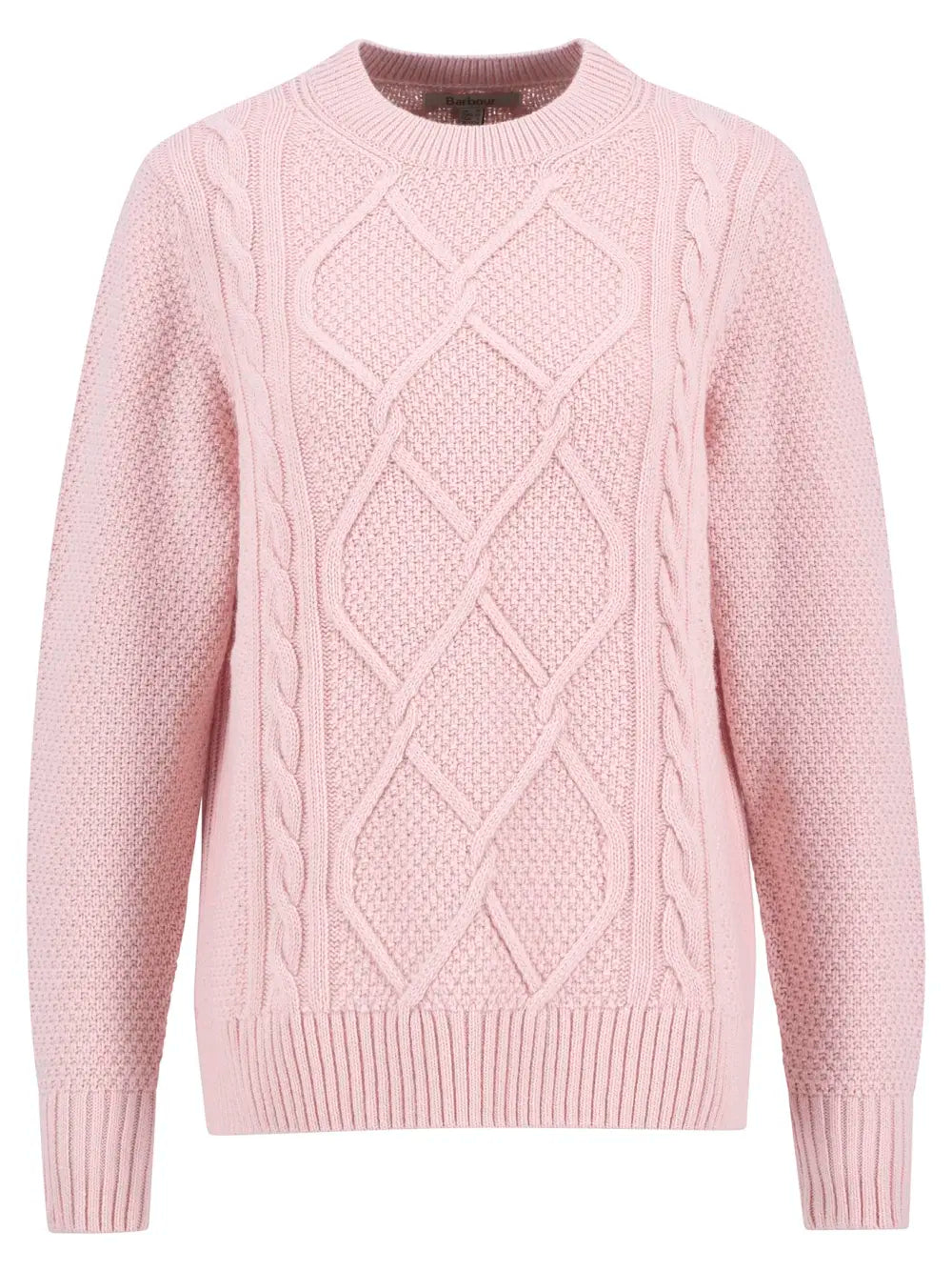 Burne Argyle Crew Neck Jumper - Pink Blush