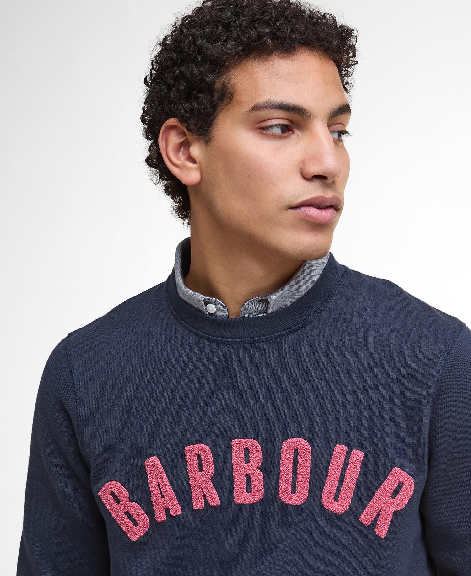 Prep Logo Sweatshirt - Navy/Pink