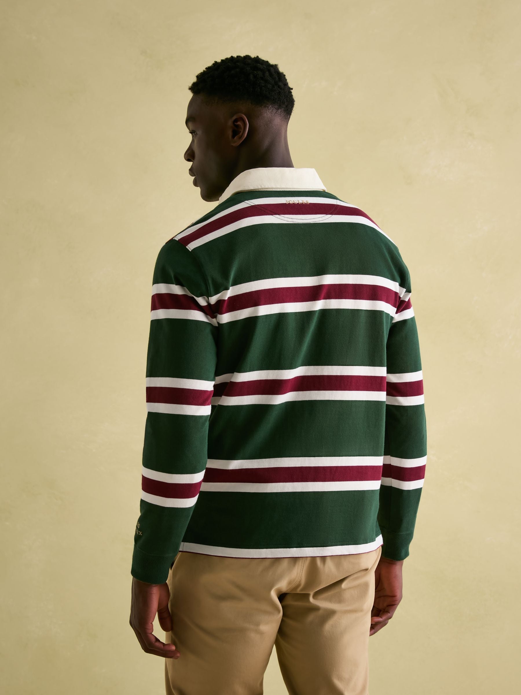 Onside Green & Red Striped Rugby Shirt