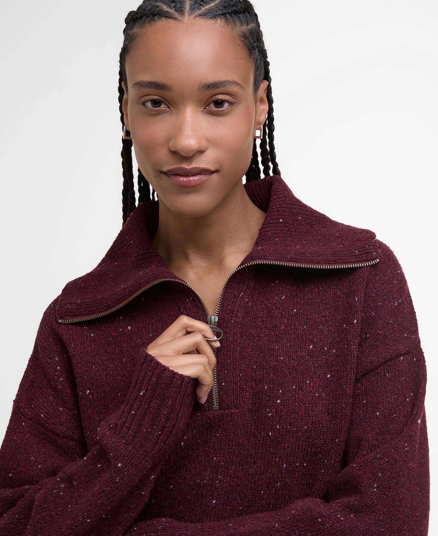 Lavensdale Half-Zip Jumper - Black Cherry