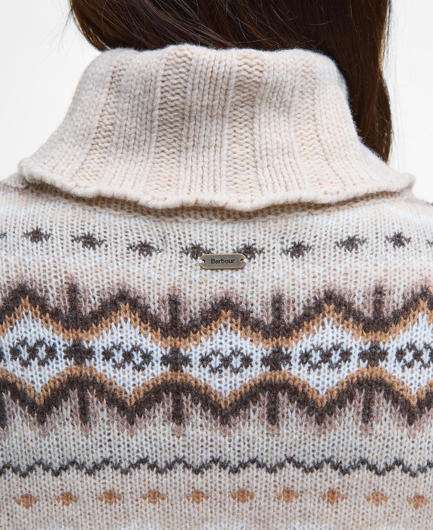 Helen Fair isle Roll-Neck Jumper - Birch Multi