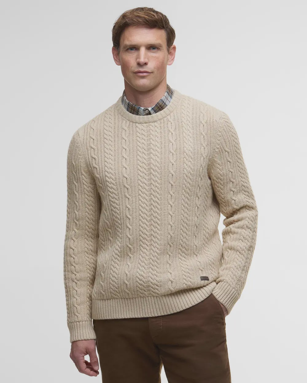 Lowfen Cable-Knit Jumper - Stone